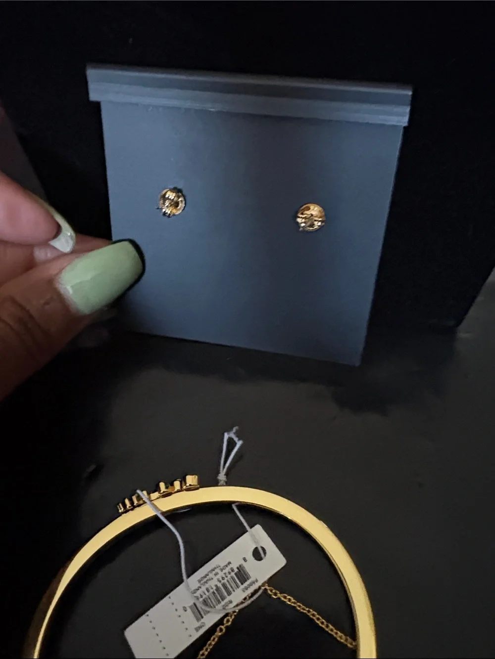 Coach Gold-Tone Horse and Carriage Bangle and Stud Earring Set - Picture 4 of 4